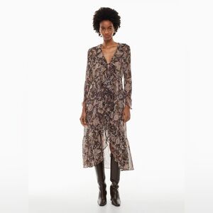 Aritzia Wilfred Mina Dress Long Sleeve Formal Elegant Party Dress Size  XXS